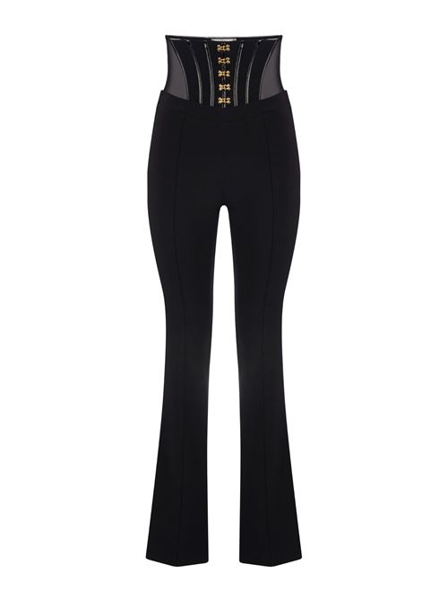Pantalone nero in crepe Elisabetta Franchi | PA13257E2110